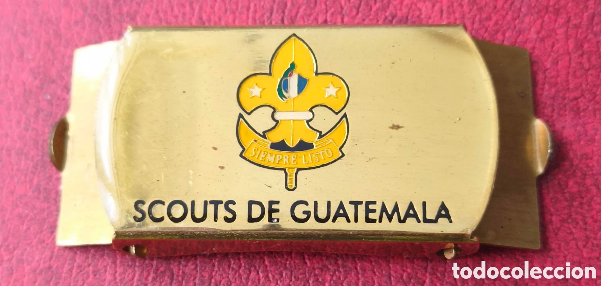 Coleccionismo: Guatemala. A&ntilde;os '80. Hebilla de cintur&oacute;n de scout