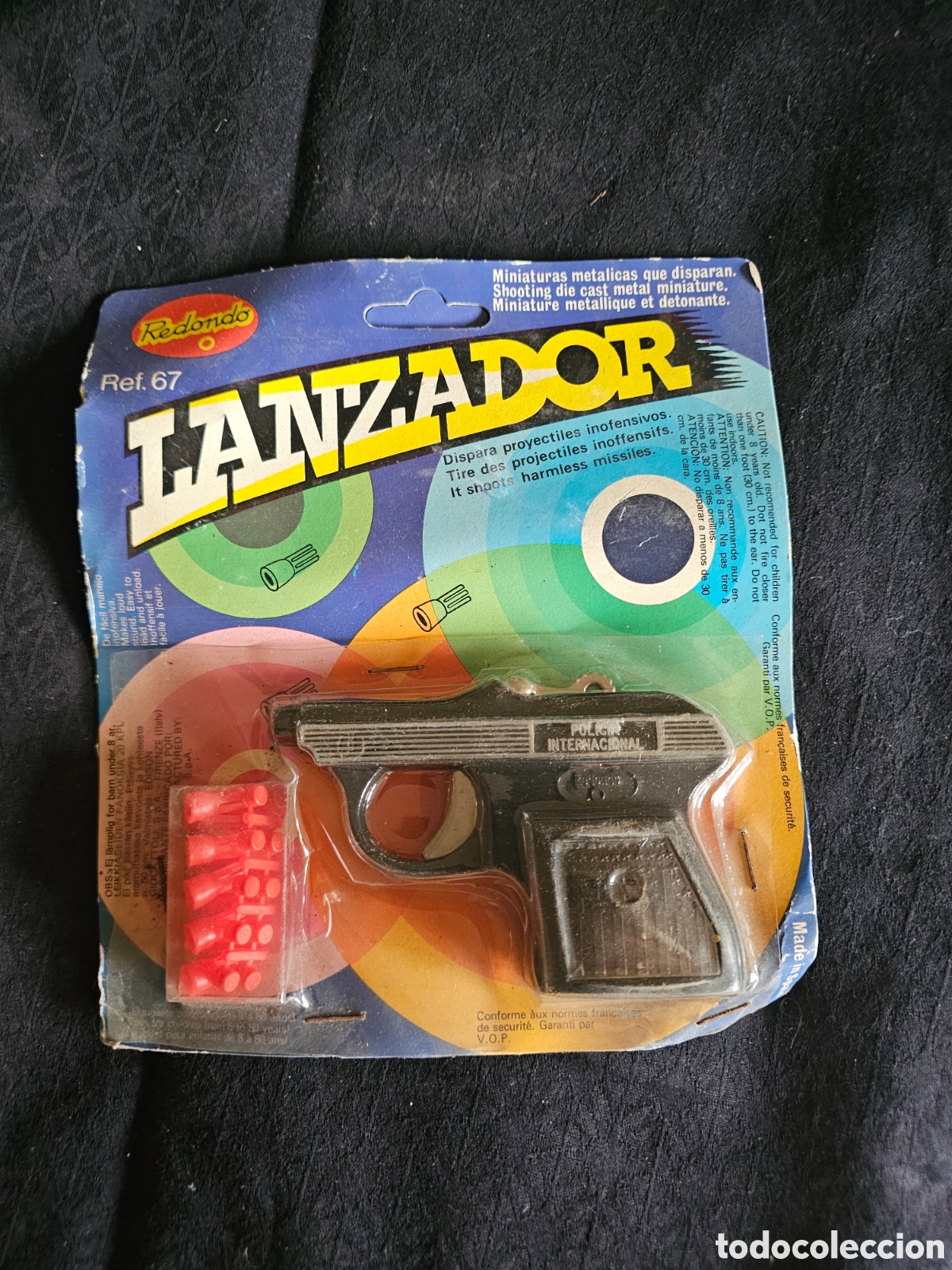 Coleccionismo: ​Pistola Miniatura Met&aacute;lica &rdquo;Lanzador&rdquo; Ref. 67 - Juguetes Redondo (A&ntilde;os 80) NOS