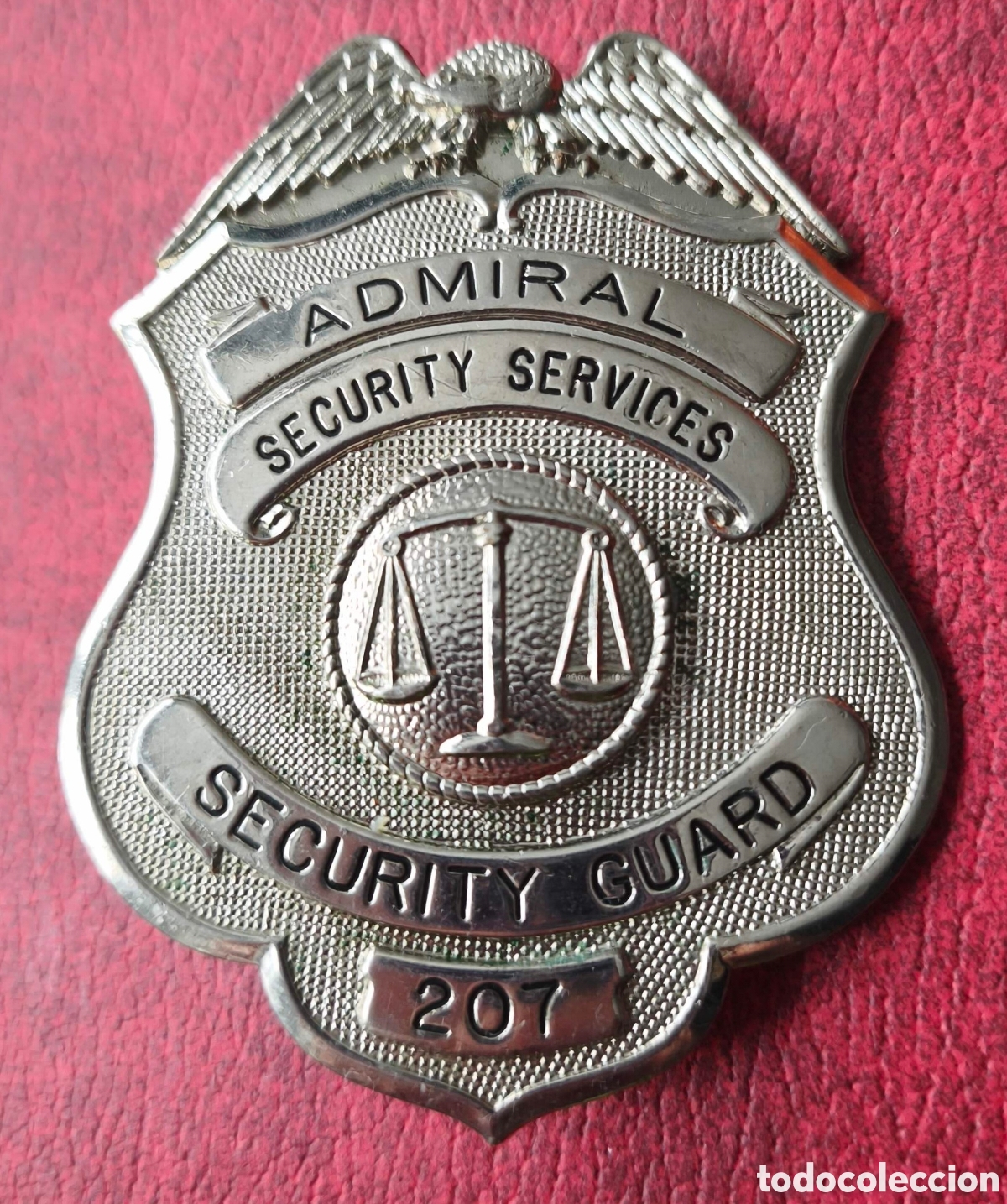 Coleccionismo: EEUU. A&ntilde;os '80. Placa de Oficial del Cuerpo de Seguridad