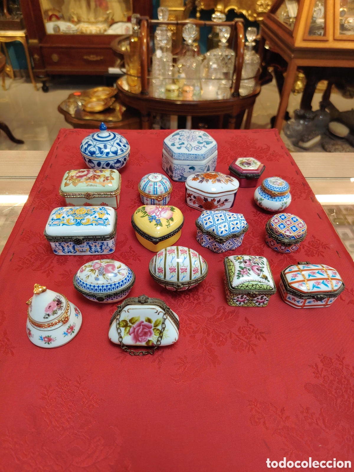 Coleccionismo: LOTE DE 17 CAJITAS DE PORCELANA VARIOS TAMA&Ntilde;OS Y MODELOS