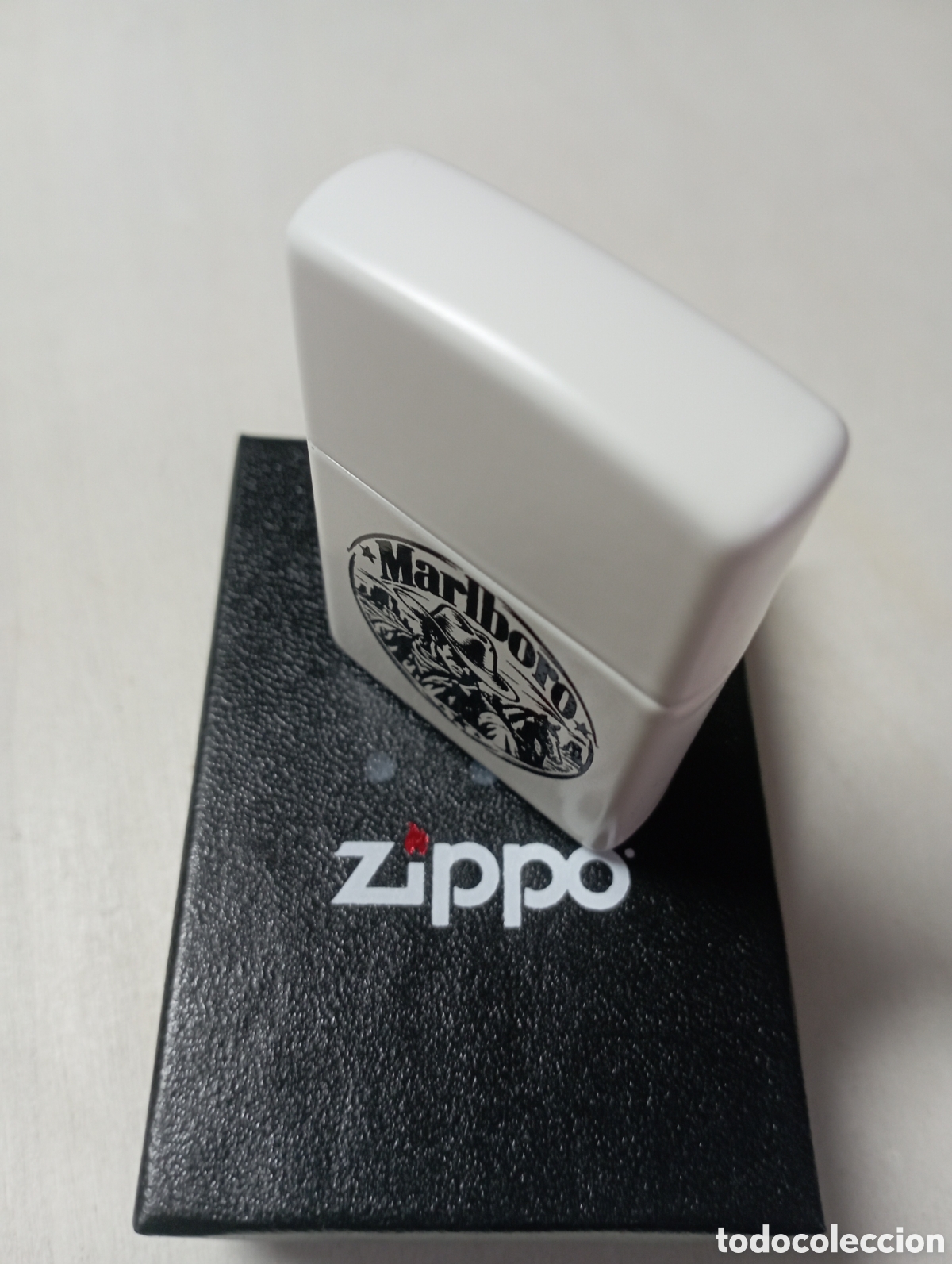 Coleccionismo: Zippo Blanco MARLBORO - Foto 3