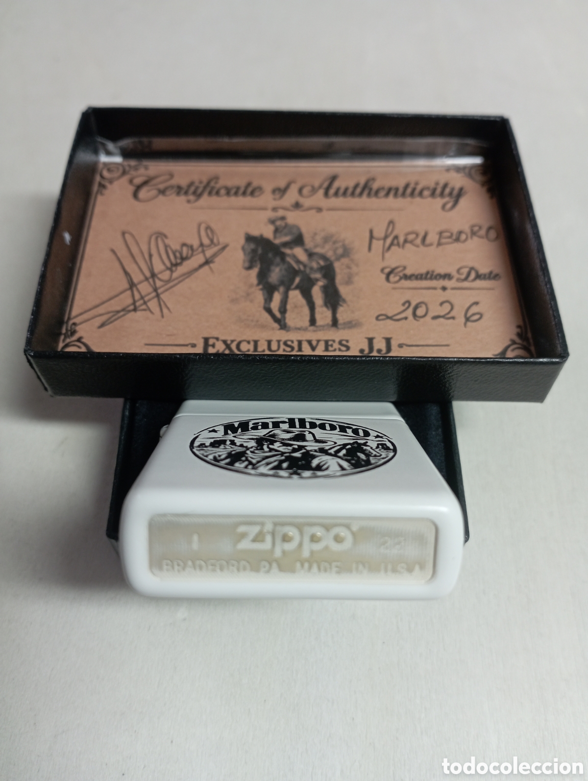 Coleccionismo: Zippo Blanco MARLBORO - Foto 5