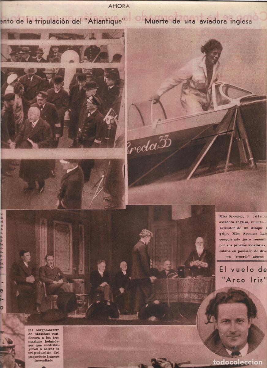 Coleccionismo: A&Ntilde;O 1933 RECORTE PRENS LEICESTER NOTICIA MUERTE AVIADORA INGLESA MISS SPOONER POR UN ATAQUE DE GRIPE