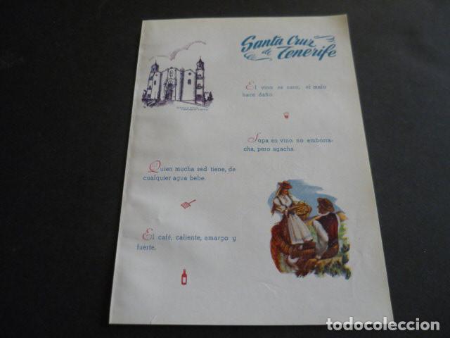 Coleccionismo: SANTA CRUZ DE TENERIFE OROTAVA TIPOS Y PLANO DE LA PROVINCIA ANTIGUA HOJA PUBLICITARIA 13 X 19 CM