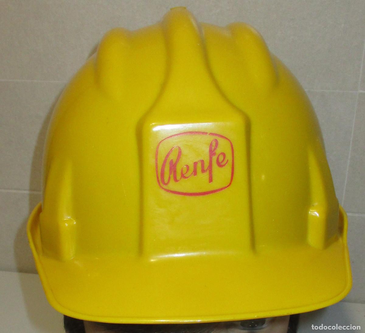 Coleccionismo: Antiguo casco operario RENFE, a&ntilde;o 1978, fabricado por AYALA, made in Spain