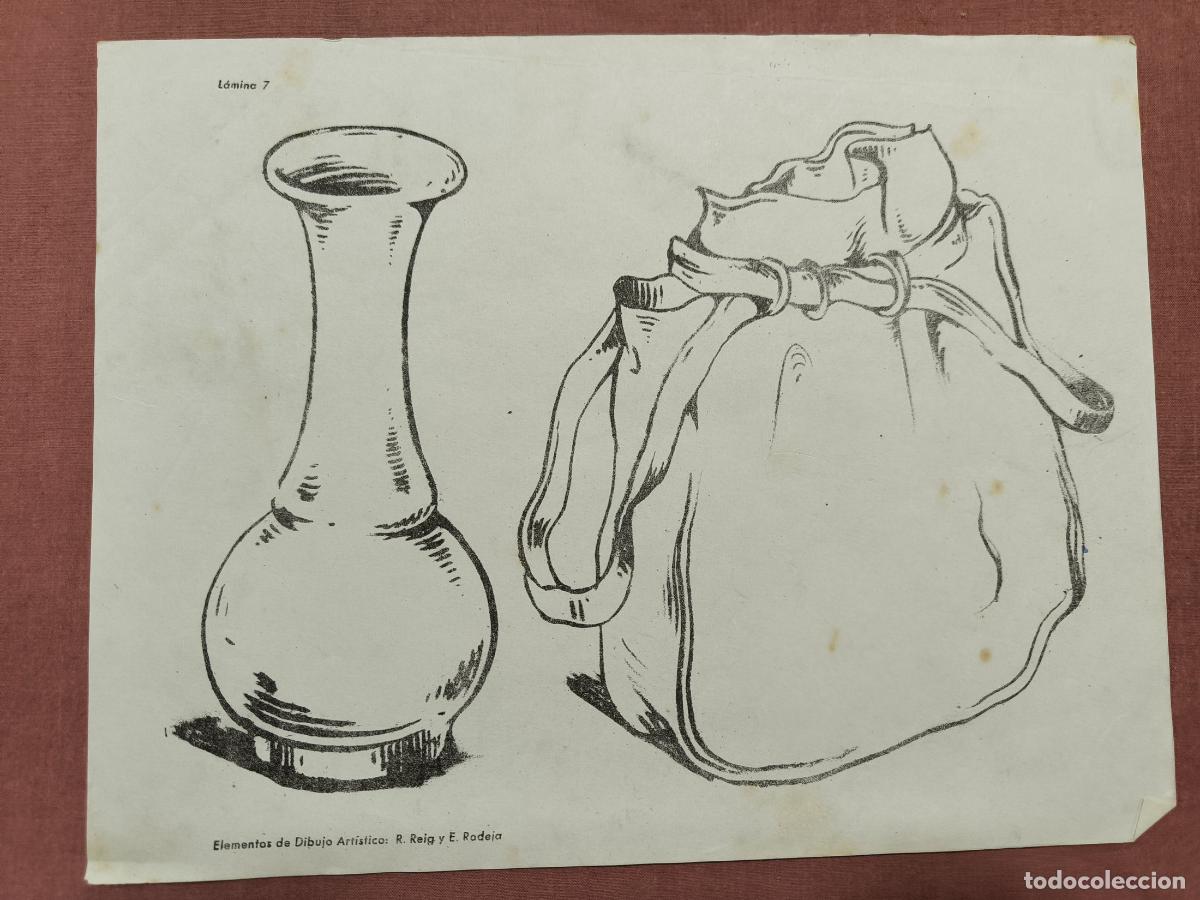 Coleccionismo: L&aacute;mina Dibujo Art&iacute;stico Selg y Bofarull &ndash; Jarr&oacute;n y Saco Coleccionismo