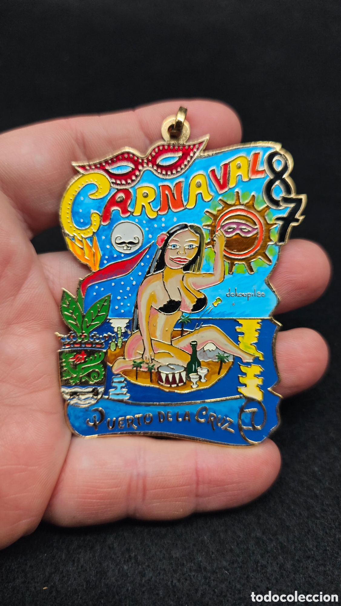 Colecionismo: Medalla del carnaval del Puerto de la Cruz 1987