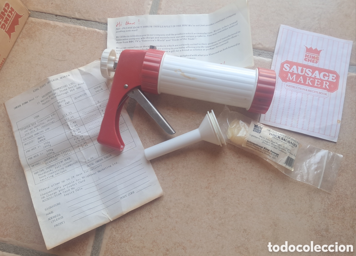 Coleccionismo: Complete Vintage King Chef sausage maker 1970s - Foto 2