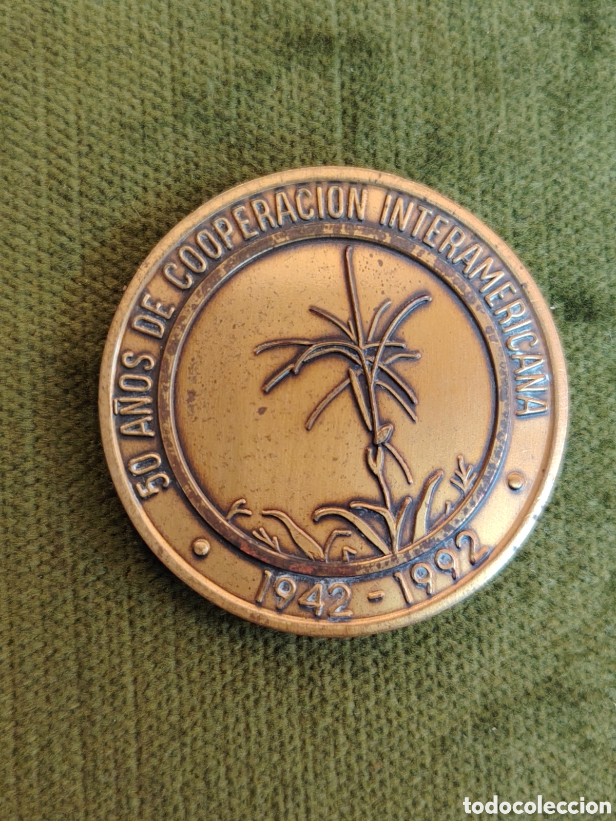 Coleccionismo: Medalla conmemorativa de bronce del Instituto Interamericano de Cooperaci&oacute;n para la Agricultura (IIC