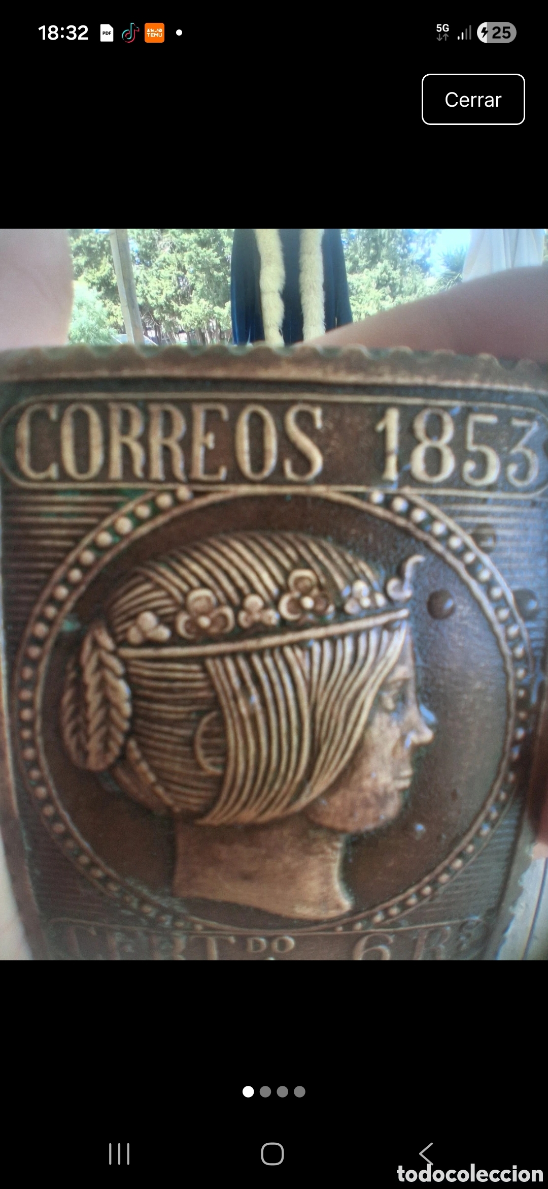 Collezionismo: Aplique sello Espa&ntilde;ol Isabel II