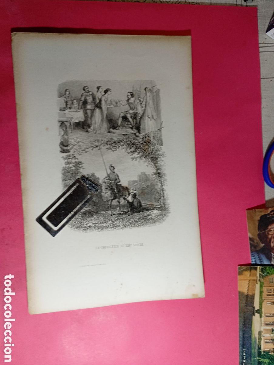Coleccionismo: LAMINA B/N FIN XIX INICIO XX ''LA CHEVALERIE AU XIII SIECLE'' (frances)