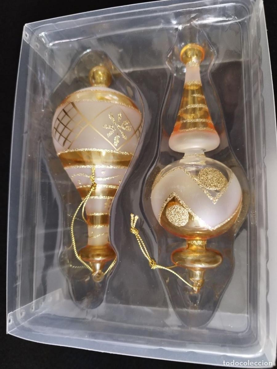 Coleccionismo: Adornos navide&ntilde;os IKEA JULEN 2004 &ndash; 2 colgantes vintage con caja original