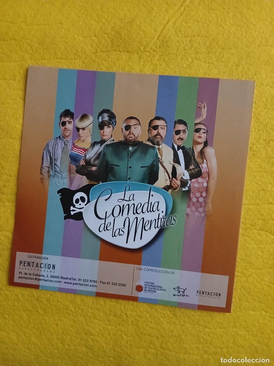 Coleccionismo: PROGRAMA DE TEATRO - LA COMEDIA DE LAS MENTIRAS - Pep&oacute;n Nieto, Mar&iacute;a Barranco, Angy Fern&aacute;ndez, &hellip;