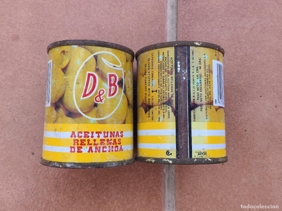 Coleccionismo: LATAS ANTIGUAS ACEITUNAS RELLENAS ANCHOA D&B