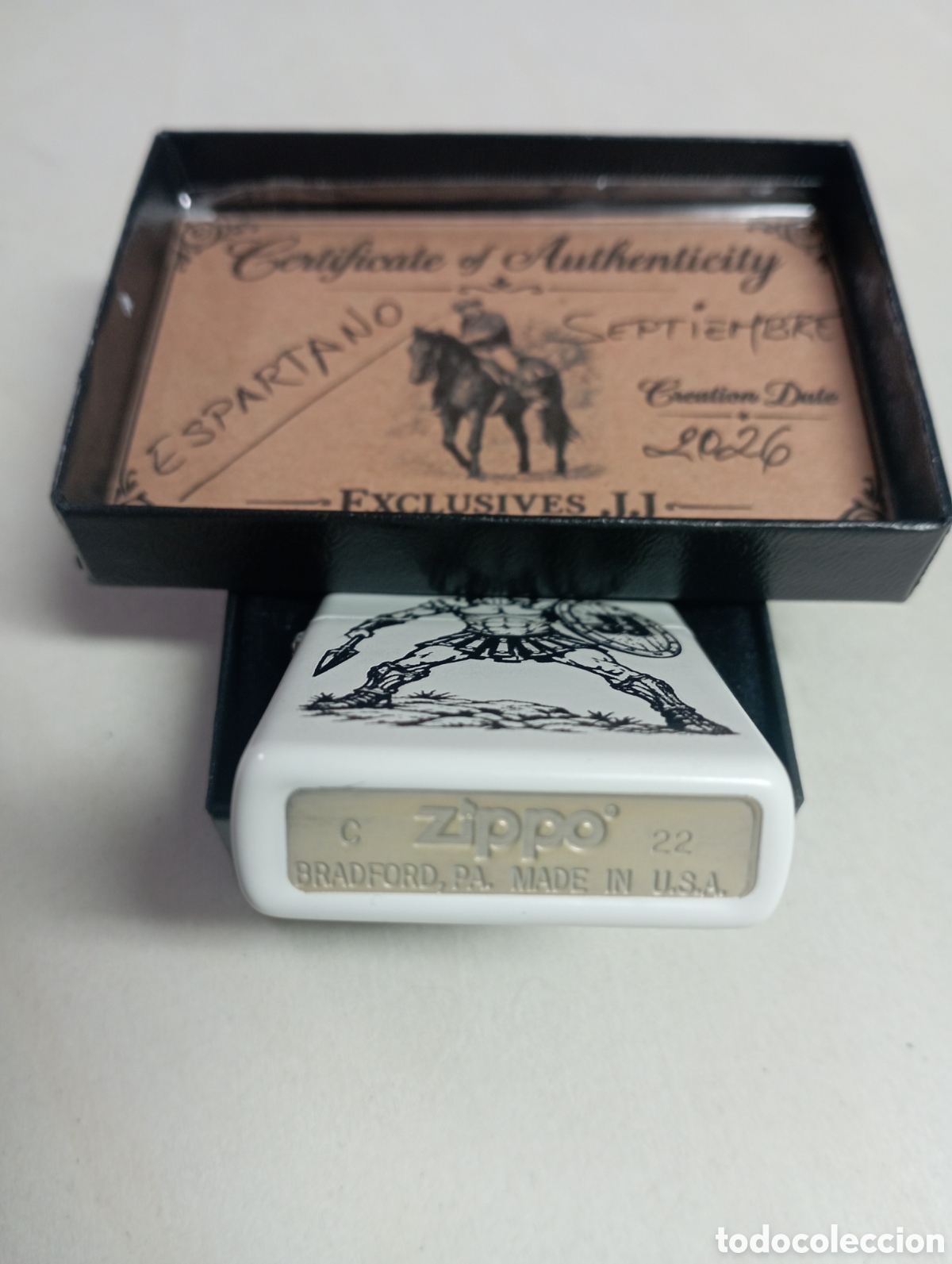 Coleccionismo: Zippo SPARTANO - Completamente nuevo - - Foto 5