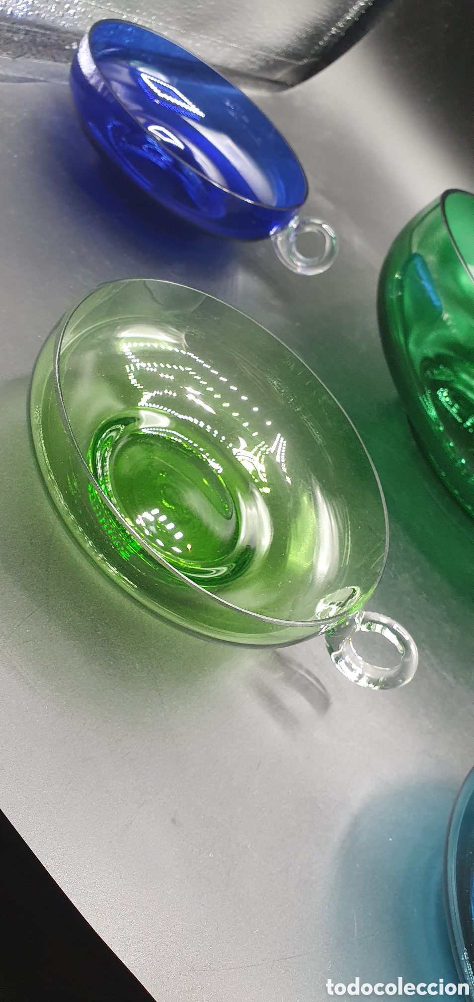 Coleccionismo: Juego de ponche o postre de cristal. - Foto 4