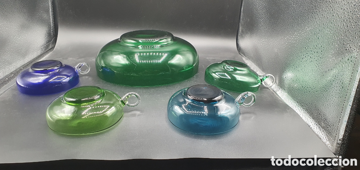 Coleccionismo: Juego de ponche o postre de cristal. - Foto 7