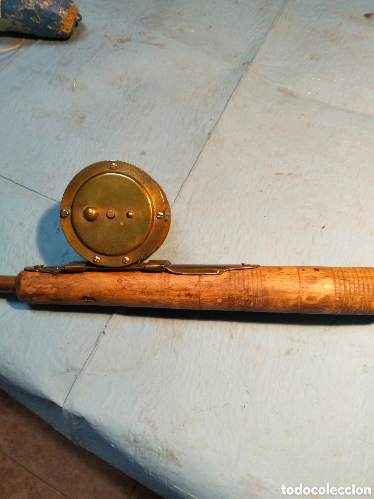 Coleccionismo: ANTIGUO CARRETE Y CA&Ntilde;A DE BAMBU - Foto 8