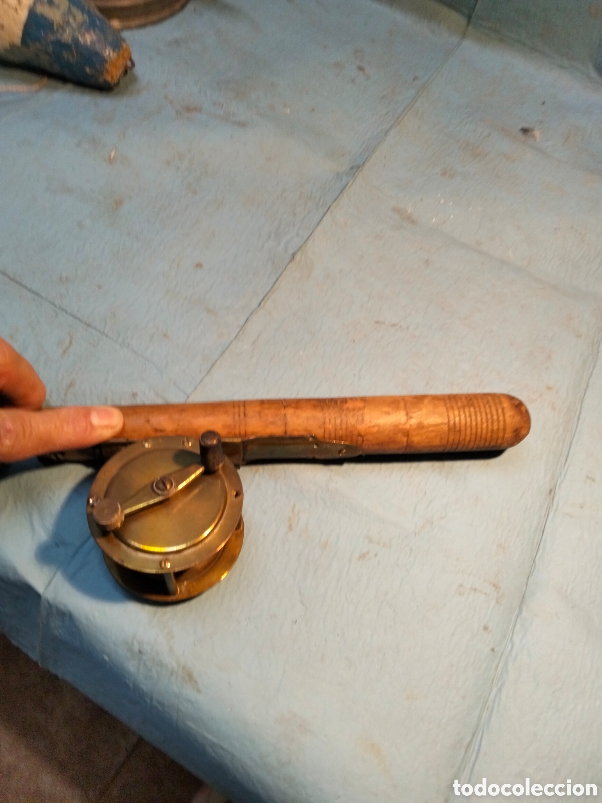 Coleccionismo: ANTIGUO CARRETE Y CA&Ntilde;A DE BAMBU - Foto 9
