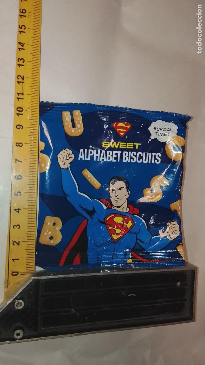 Coleccionismo: PEQUE&Ntilde;O PAQUETE GALLETAS SUPERHEROES SUPERMAN ENVOLTORIO VACIO