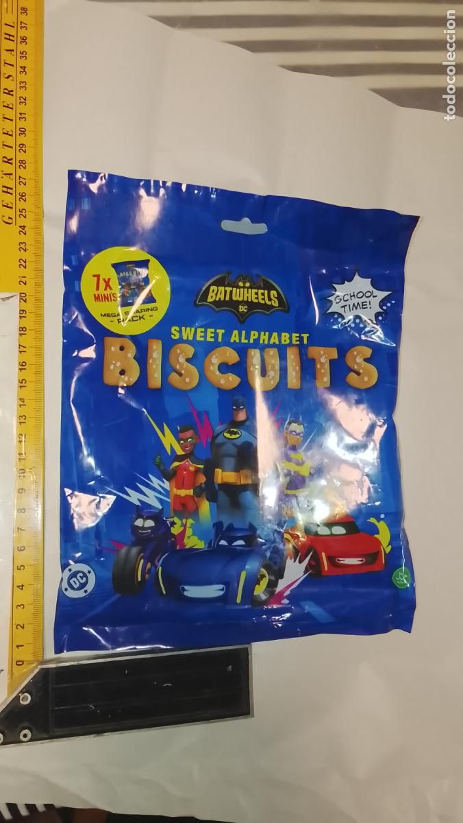 Coleccionismo: GRANDE PAQUETE GALLETAS SUPERHEROES BATMAN ENVOLTORIO VACIO