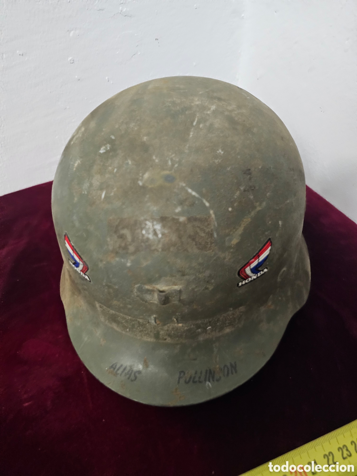 Sammeln: Casco Militar Espa&ntilde;ol Modelo Z42 / M42 &ndash; &Eacute;poca Franquista &ndash; Original con Guarnici&oacute;n de Cuero