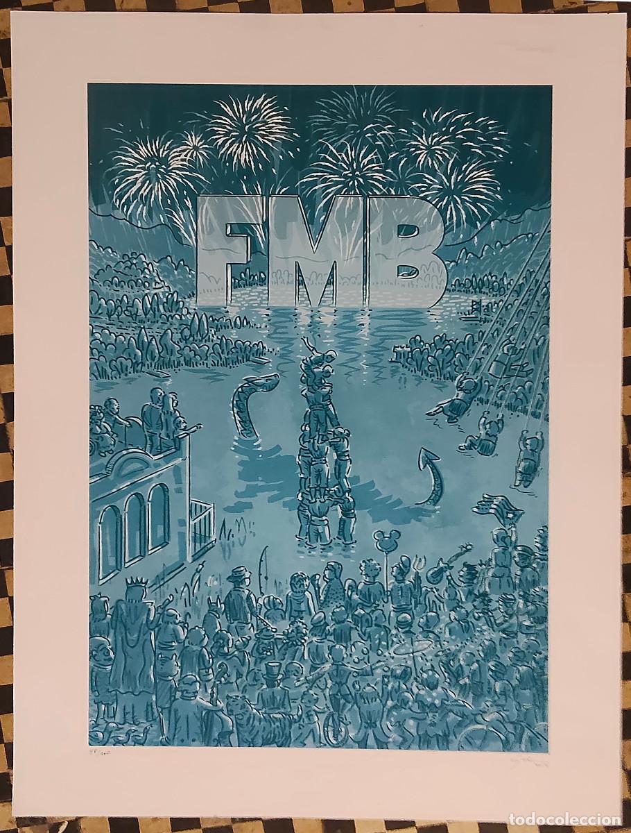 Coleccionismo: lamina numerada y firmada del cartel Festa Major de Banyoles (FMB) del a&ntilde;o 2014