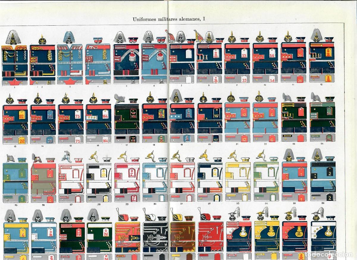 Coleccionismo: UNIFORMES MILITARES ALEMANES - 2 L&Aacute;MINAS ESPASA (PRINCIPIOS S. XX)
