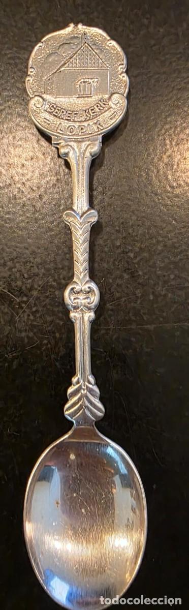 Coleccionismo: Cucharilla souvenir vintage L&oslash;kken Dinamarca &ndash; Gerefabrikken &ndash; Plateada 90 &ndash; 11,5 cm