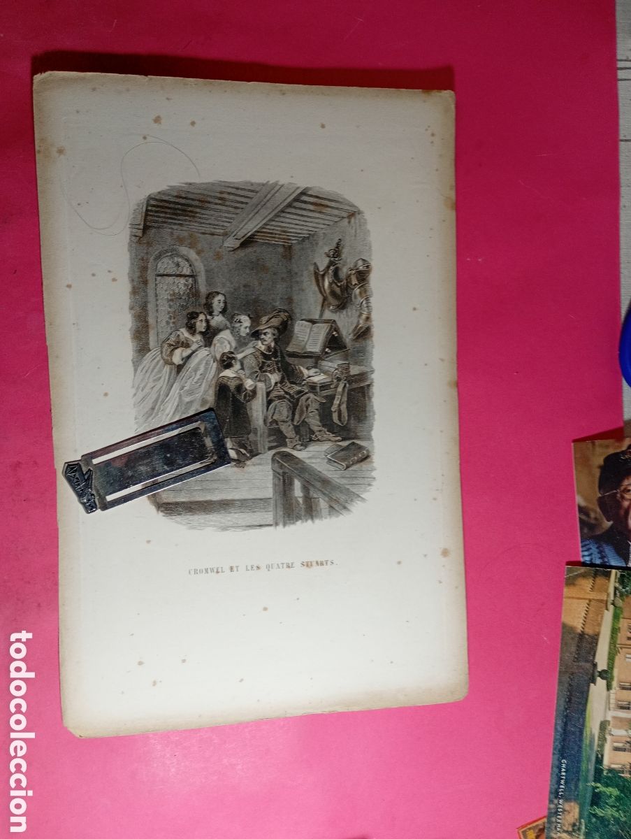 Coleccionismo: LAMINA B/N FIN XIX INICIO XX ''CRONWELL ET LAS 4 STUARTS'' (frances)