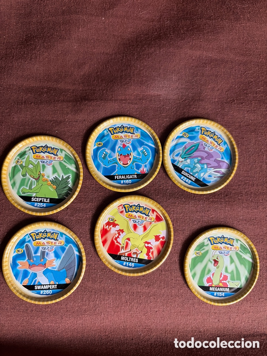 Coleccionismo: Lote 6 Pok&eacute;mon Master Tazos
