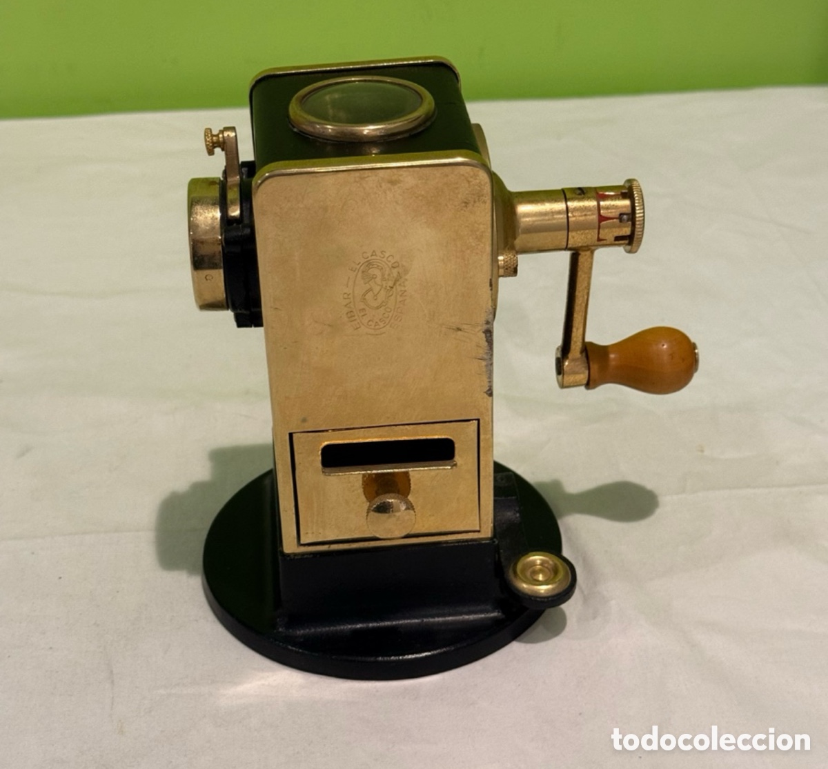 Coleccionismo: Afilal&aacute;pices EL CASCO Eibar Espa&ntilde;a &ndash; Oro y Negro &ndash; Pieza de Alta Colecci&oacute;n
