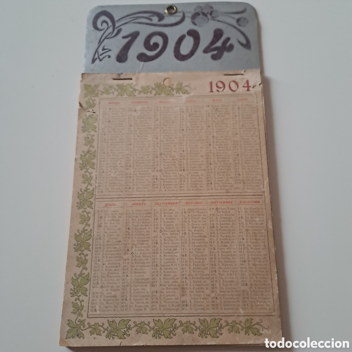 Coleccionismo: ALMANAQUE A&Ntilde;O 1904, PUBLICIDAD DE LUIS TASSO, EDITOR-IMPRESOR.