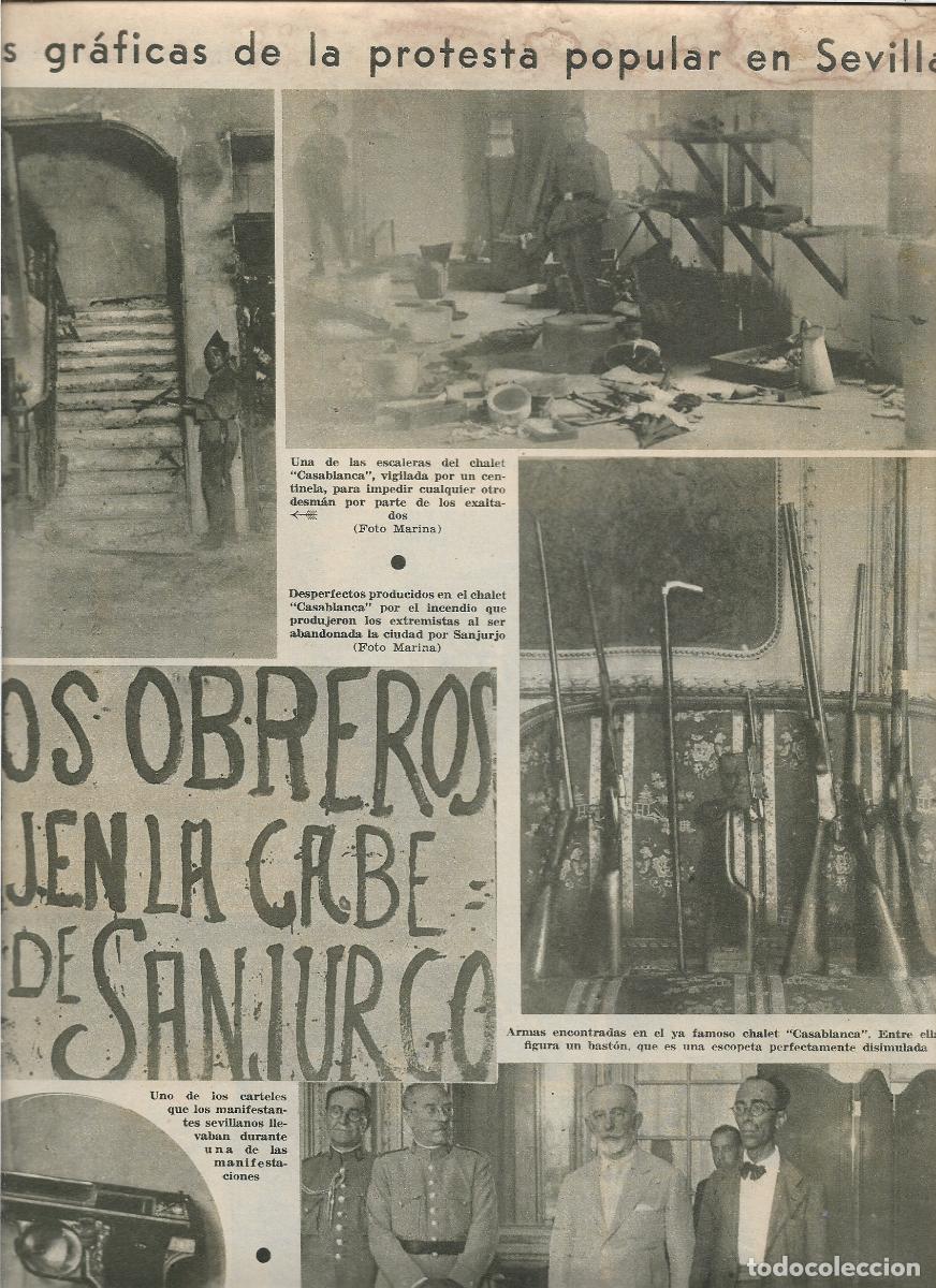 Coleccionismo: A&Ntilde;O 1933 SEVILLA PROTESTA POPULAR INTENTO SUBLEVACION MILITAR CONTRA LA REPUBLICA FRACASO DETALLES