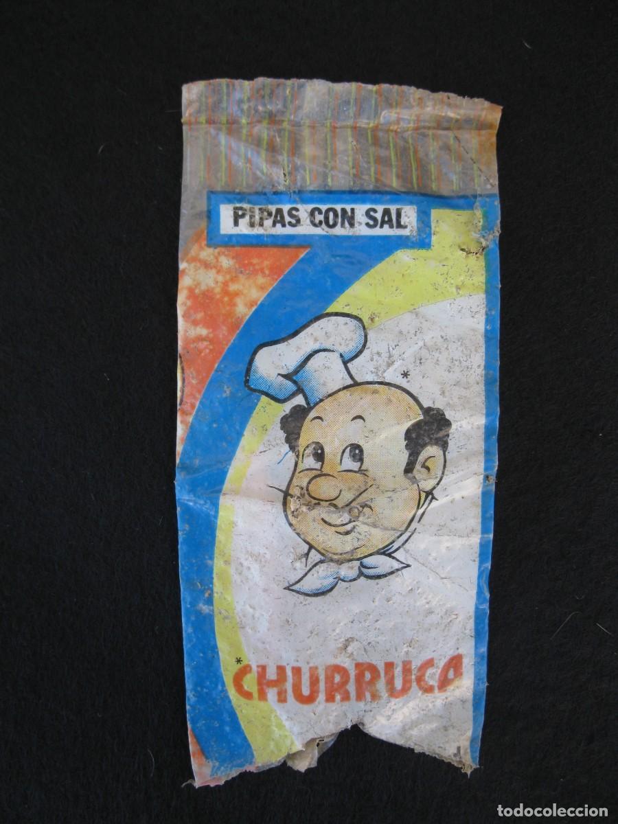 Coleccionismo: ANTIGUA BOLSA DE PIPAS DE LA MARCA CHURRUCA - VAC&Iacute;A - A&Ntilde;O 1986.