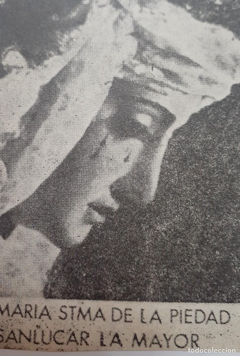 Coleccionismo: SEMANA SANTA SANLUCAR LA M, 1970, MAR&Iacute;A STMA. DE LA PIEDAD ,RETAL PUBLICACION, 6X8 CM. APROX.