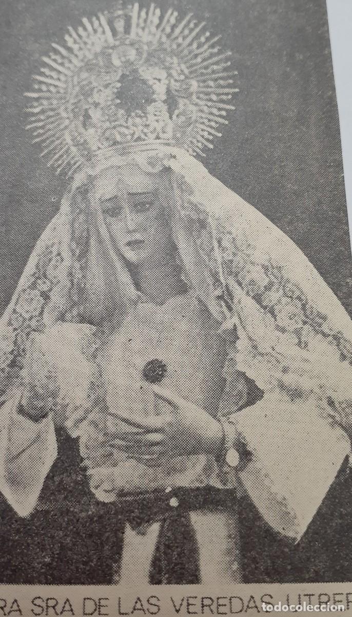 Coleccionismo: SEMANA SANTA UTRERA, 1970, NTRA. SRA. DE LAS VEREDAS ,RETAL PUBLICACION, 6X10 CM. APROX.