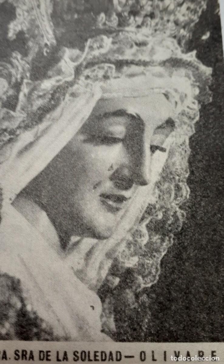 Coleccionismo: SEMANA SANTA OLIVARES, 1970, NTRA. SRA. DE LA SOLEDAD ,RETAL PUBLICACION, 6X9 CM. APROX.