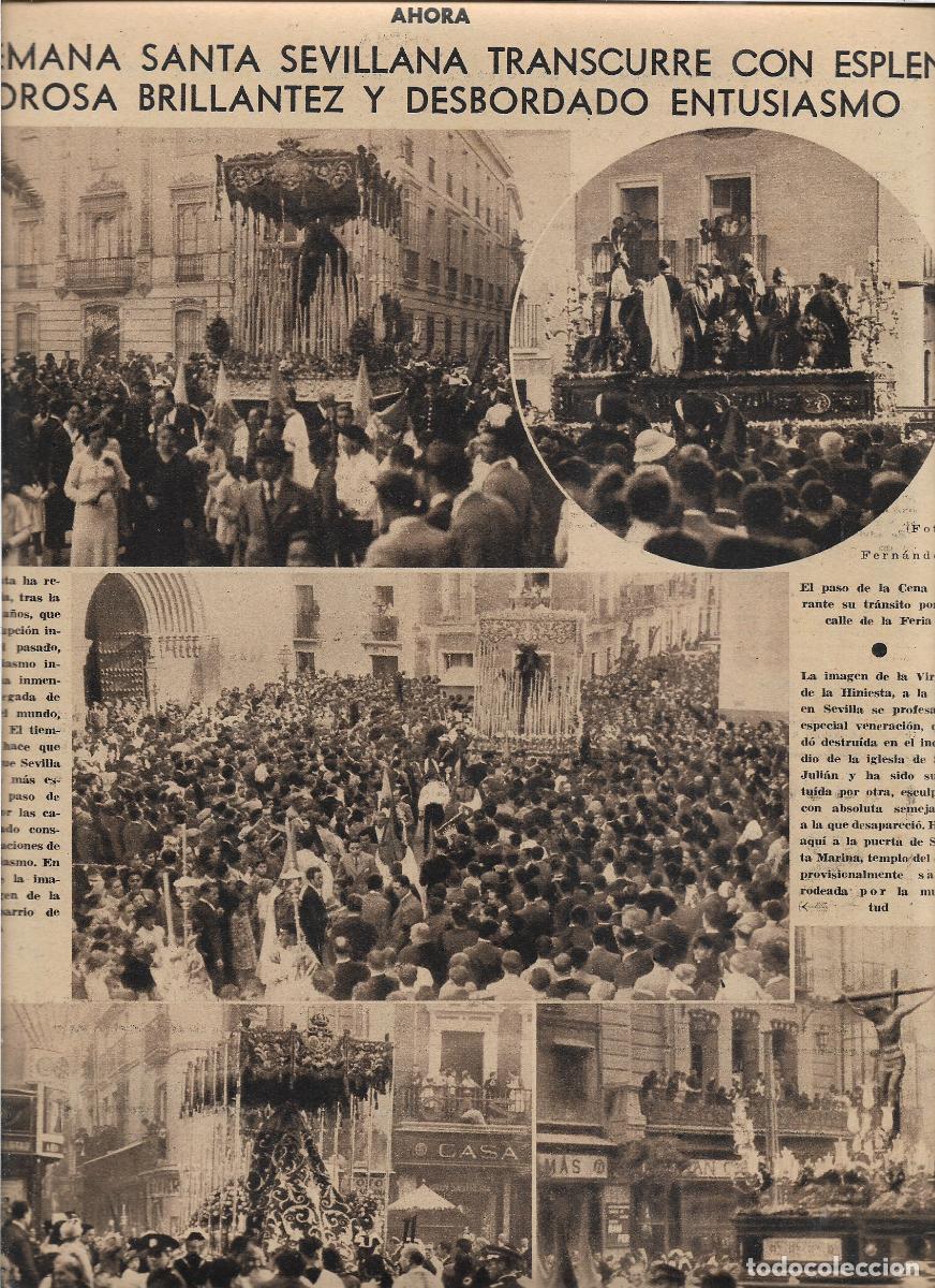 Coleccionismo: A&Ntilde;O 1933 SEVILLA SEMANA SANTA PROCESION VIRGEN LA HINIESTA CRISTO SAN JULIAN VIRGEN DEL SUBTERRANEO