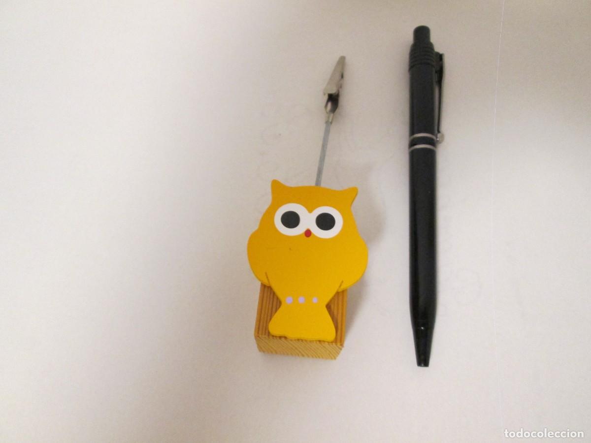 Coleccionismo: BUHO DE MADERA PORTA NOTAS - Foto 2
