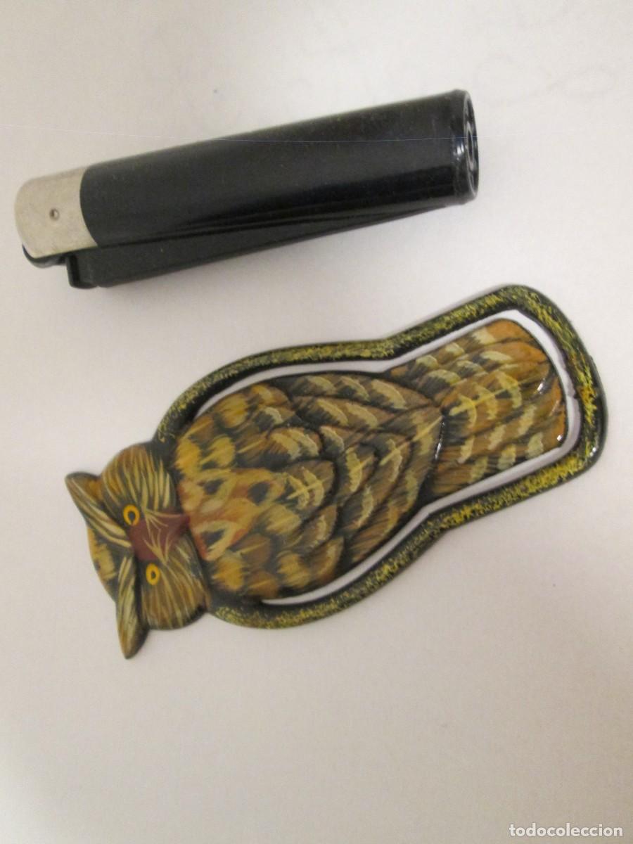 Coleccionismo: BUHO PINZA PARA TARJETAS - Foto 1