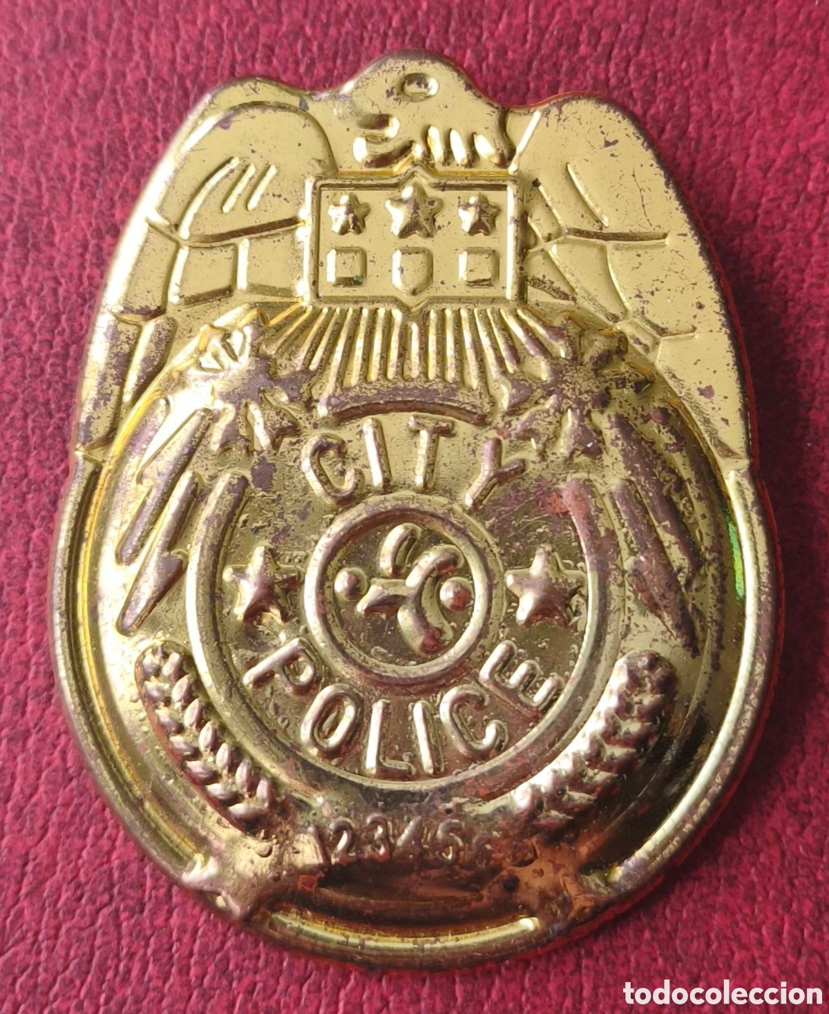 Coleccionismo: EEUU. Placa de Polic&iacute;a en chapa - Foto 1