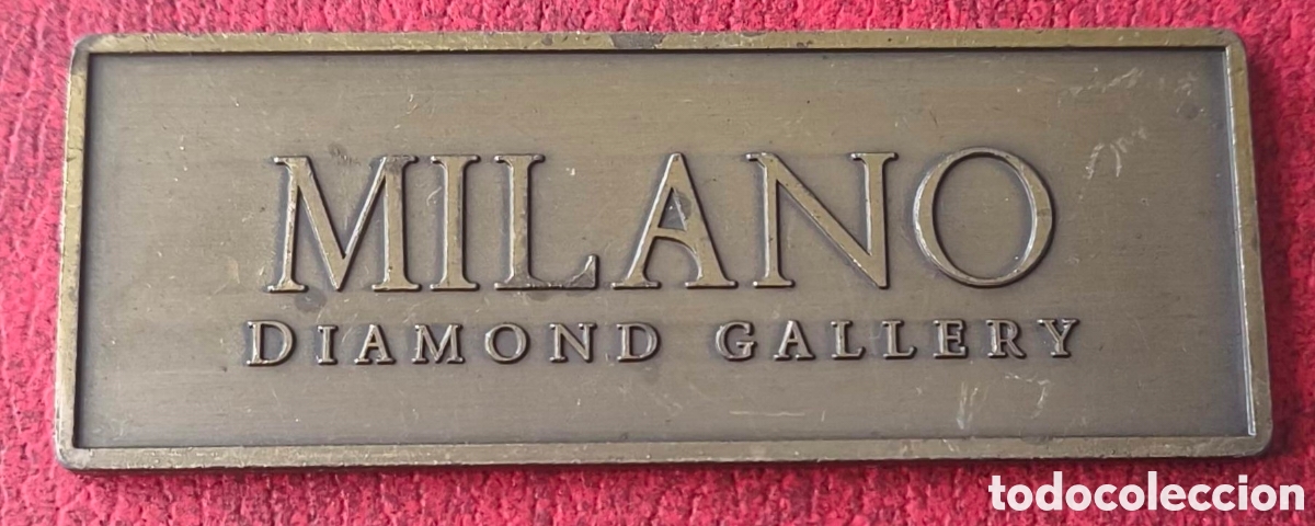 Coleccionismo: Placa. Bronce. Viaje a Alaska. Diamond Gallery - Foto 2