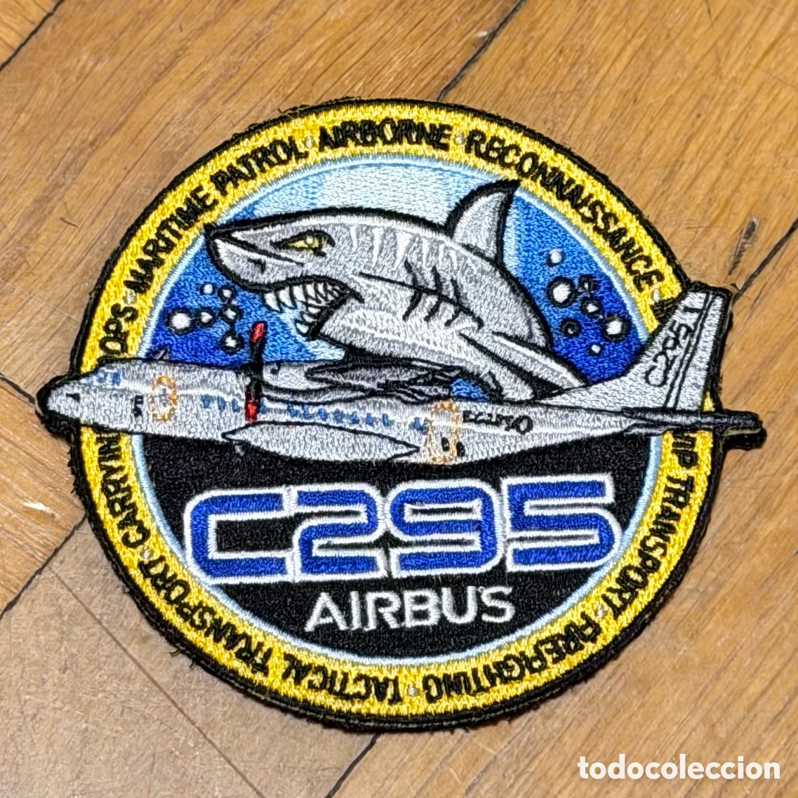 Coleccionismo: Parche Velcro Airbus C295 tibur&oacute;n patrulla mar&iacute;tima