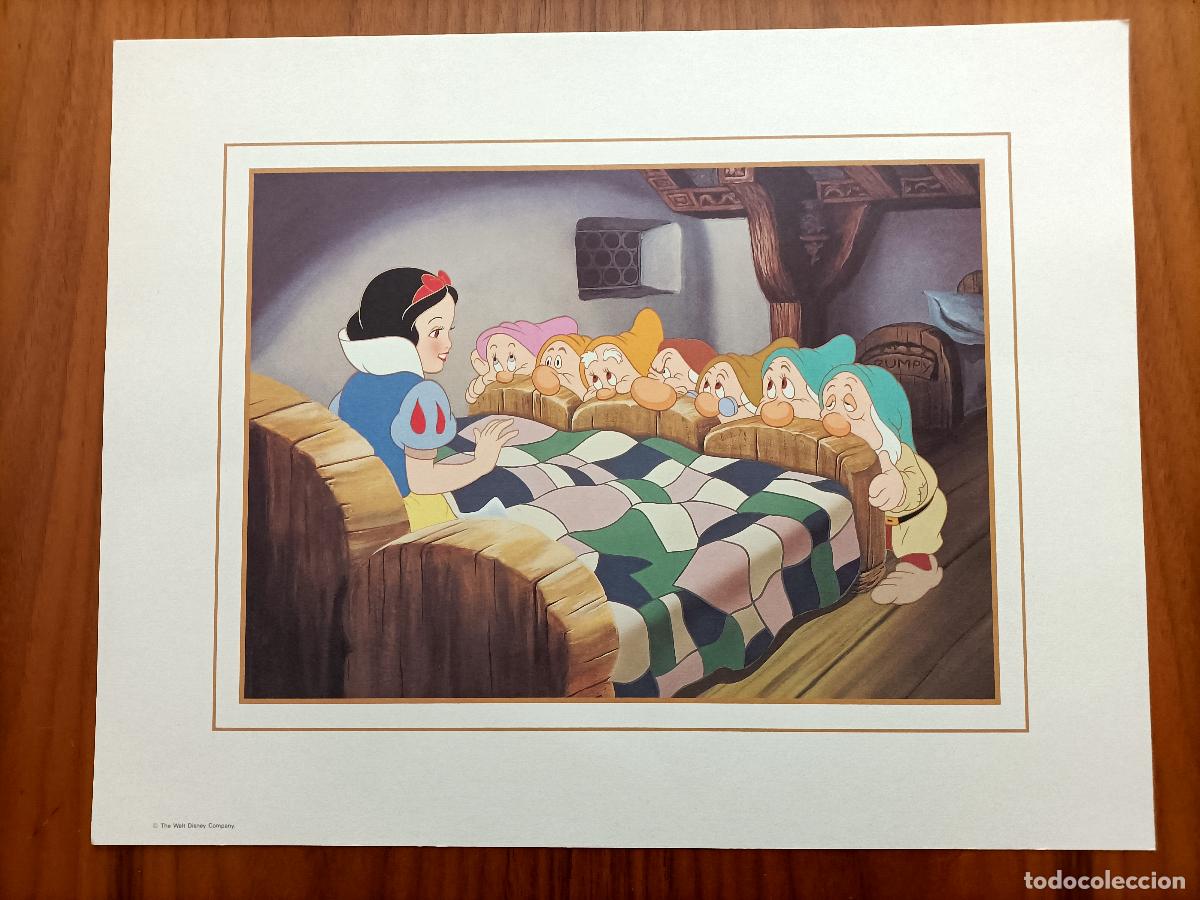 Coleccionismo: L&Aacute;MINA ORIGINAL WALT DISNEY. BLANCANIEVES Y LOS 7 ENANITOS. 36X28 CM. NUEVA.