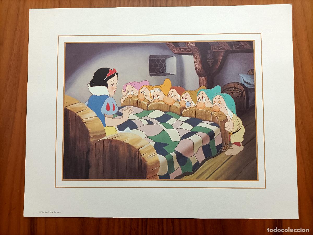 Coleccionismo: L&Aacute;MINA ORIGINAL WALT DISNEY. BLANCANIEVES Y LOS 7 ENANITOS. 36X28 CM. NUEVA.