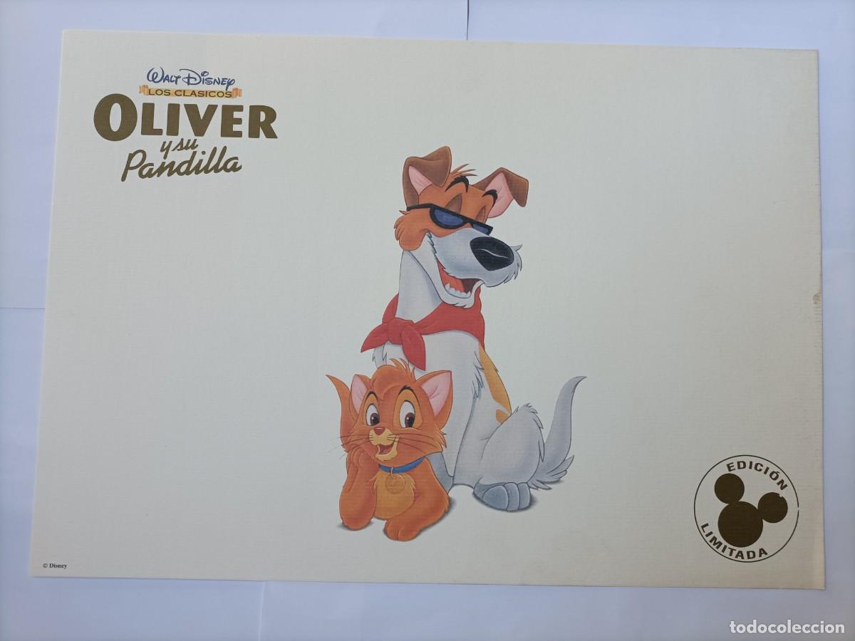 Coleccionismo: L&Aacute;MINA LITOGRAFIA ORIGINAL WALT DISNEY. OLIVER Y SU PANDILLA, 34 X 24 CM. NUEVA.