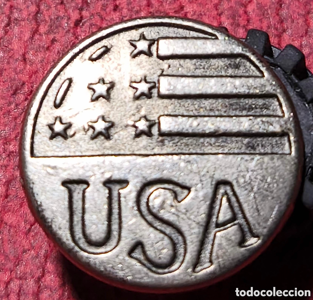 Coleccionismo: EEUU. Bot&oacute;n con bandera y USA - Foto 1