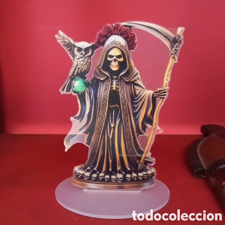 Coleccionismo: SANTA MUERTE CON BUHO - Foto 2