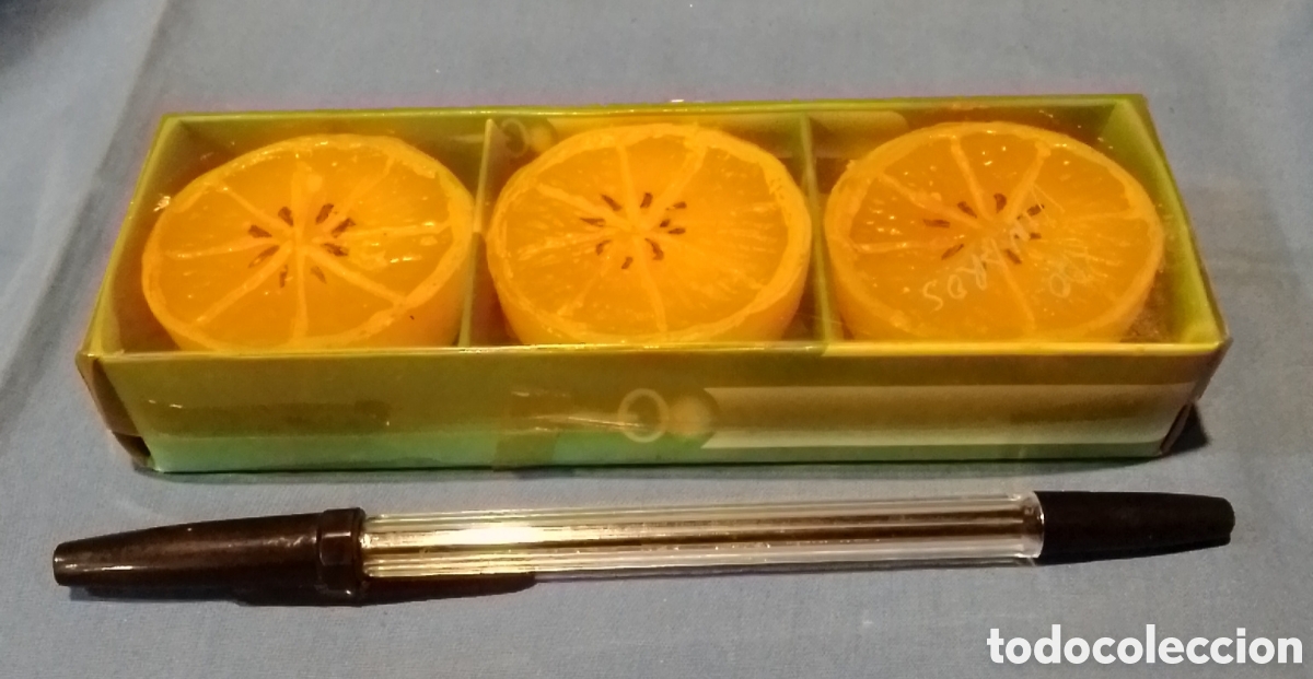 Coleccionismo: Velas perfumadas naranja